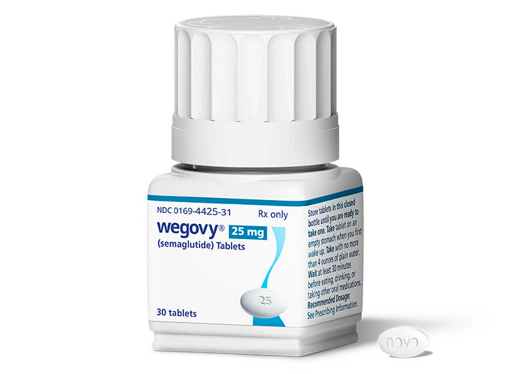 Wegovy semaglutide tablets bottle